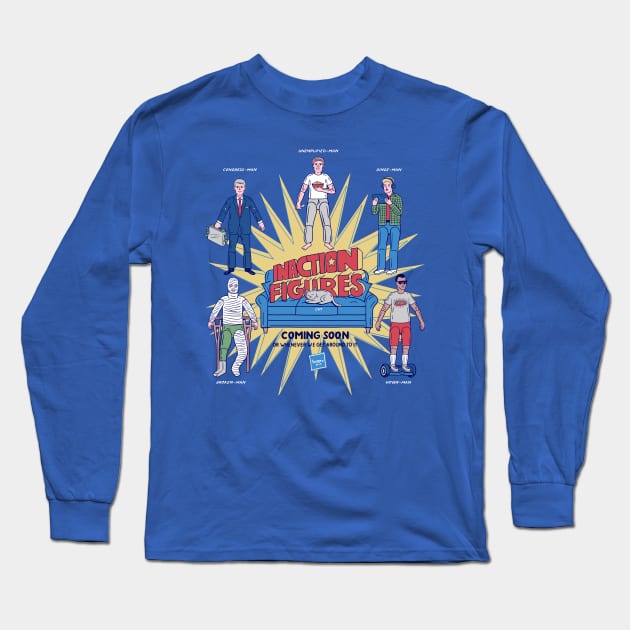 Inaction Figures Long Sleeve T-Shirt by Made With Awesome